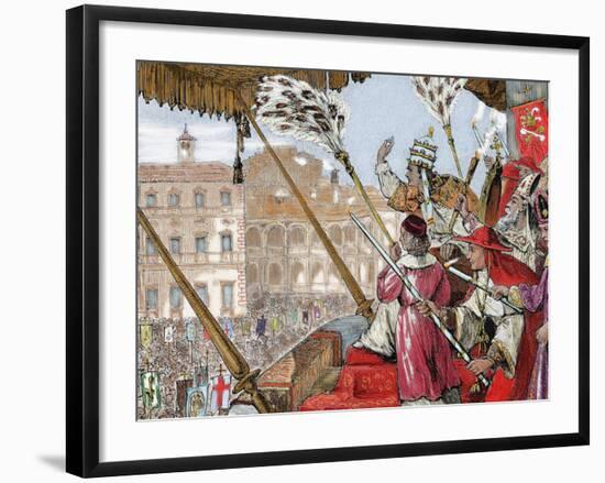 Leo X (1475-1521). Florentine Pope (1513-1521), Named Giovanni De Medici. Son of Lorenzo De Medici-Prisma Archivo-Framed Photographic Print