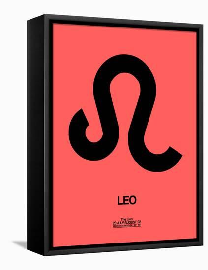 Leo Zodiac Sign Black-NaxArt-Framed Stretched Canvas