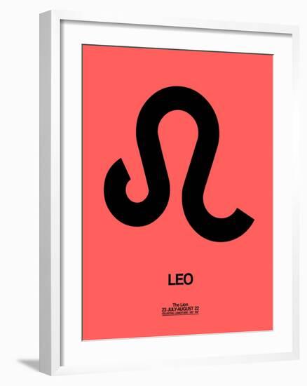 Leo Zodiac Sign Black-NaxArt-Framed Art Print