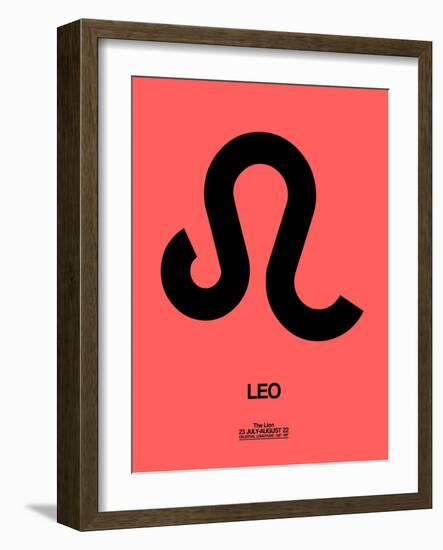 Leo Zodiac Sign Black-NaxArt-Framed Art Print