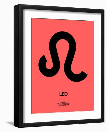 Leo Zodiac Sign Black-NaxArt-Framed Art Print