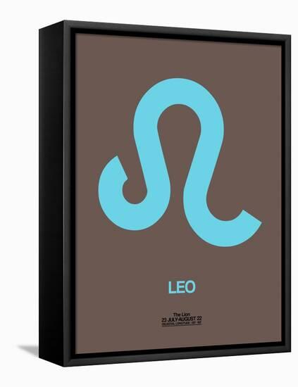 Leo Zodiac Sign Blue-NaxArt-Framed Stretched Canvas