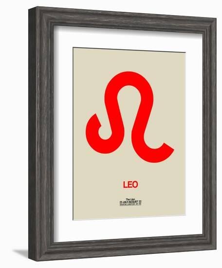 Leo Zodiac Sign Red-NaxArt-Framed Art Print