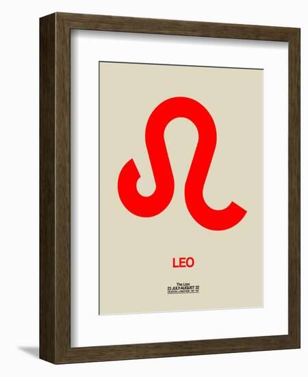 Leo Zodiac Sign Red-NaxArt-Framed Art Print