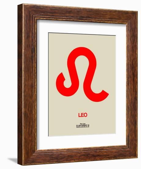 Leo Zodiac Sign Red-NaxArt-Framed Art Print