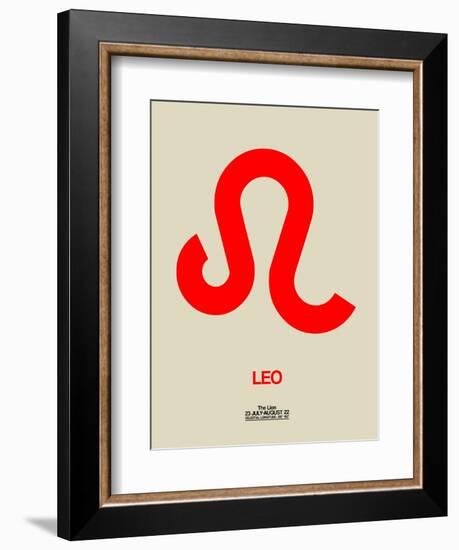 Leo Zodiac Sign Red-NaxArt-Framed Art Print