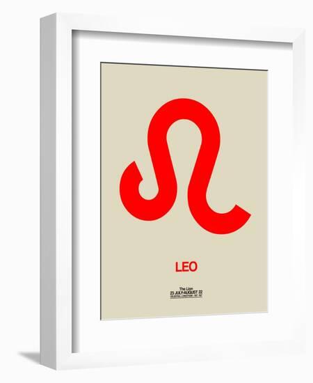 Leo Zodiac Sign Red-NaxArt-Framed Art Print