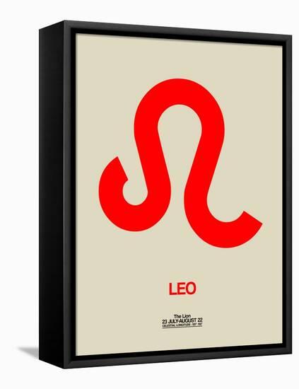 Leo Zodiac Sign Red-NaxArt-Framed Stretched Canvas