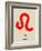Leo Zodiac Sign Red-NaxArt-Framed Art Print
