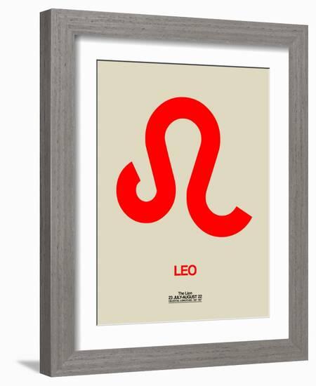 Leo Zodiac Sign Red-NaxArt-Framed Art Print