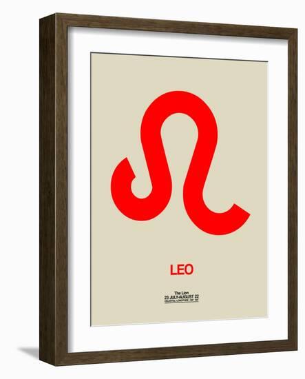 Leo Zodiac Sign Red-NaxArt-Framed Art Print