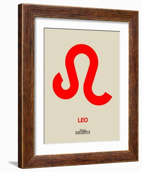 Leo Zodiac Sign Red-NaxArt-Framed Art Print