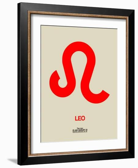 Leo Zodiac Sign Red-NaxArt-Framed Art Print