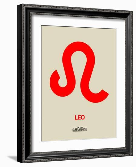 Leo Zodiac Sign Red-NaxArt-Framed Art Print