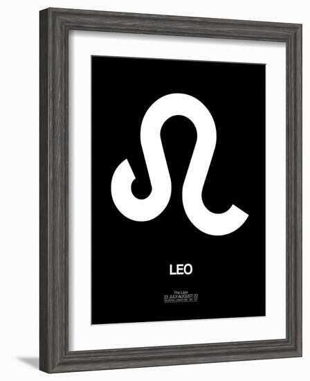 Leo Zodiac Sign White-NaxArt-Framed Art Print