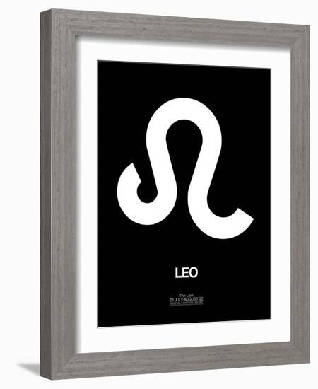 Leo Zodiac Sign White-NaxArt-Framed Art Print