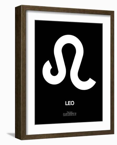 Leo Zodiac Sign White-NaxArt-Framed Art Print