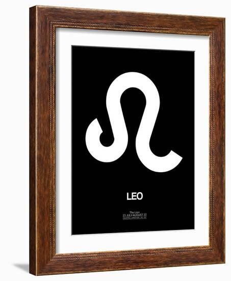 Leo Zodiac Sign White-NaxArt-Framed Art Print