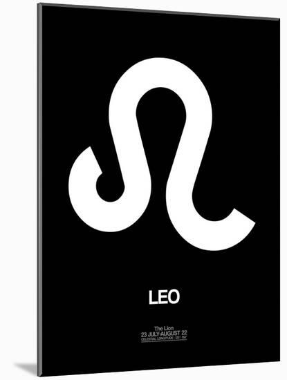 Leo Zodiac Sign White-NaxArt-Mounted Art Print
