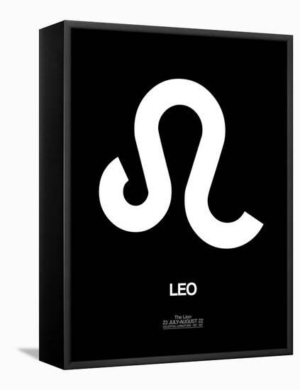 Leo Zodiac Sign White-NaxArt-Framed Stretched Canvas