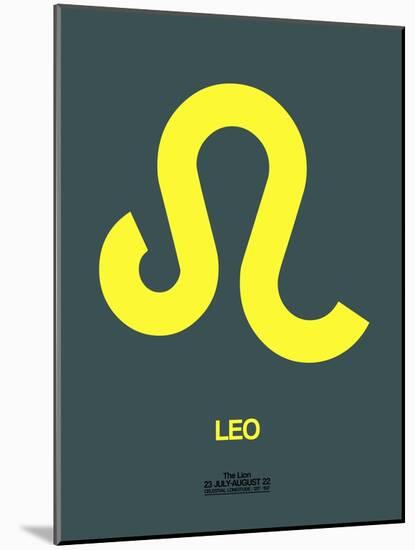 Leo Zodiac Sign Yellow-NaxArt-Mounted Art Print