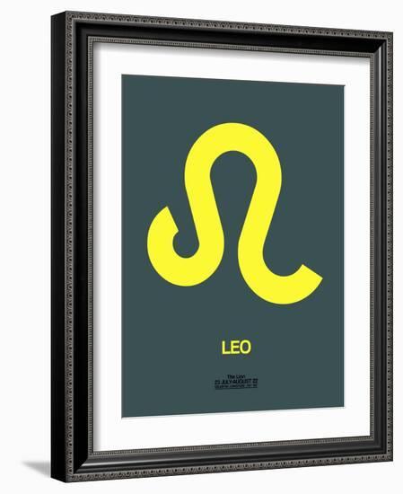 Leo Zodiac Sign Yellow-NaxArt-Framed Art Print