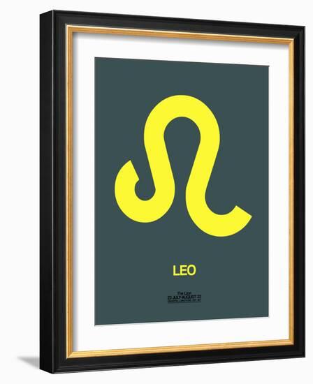 Leo Zodiac Sign Yellow-NaxArt-Framed Art Print