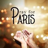 Pray for Paris-leolintang-Mounted Photographic Print