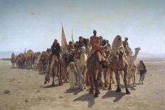 A Procession of Pilgrims on their Way to Mecca, 1861-Léon Adolphe Auguste Belly-Framed Giclee Print