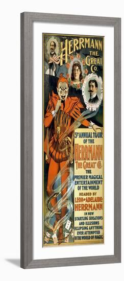 Leon and Adelaide Herrmann, French Magicians-Science Source-Framed Giclee Print