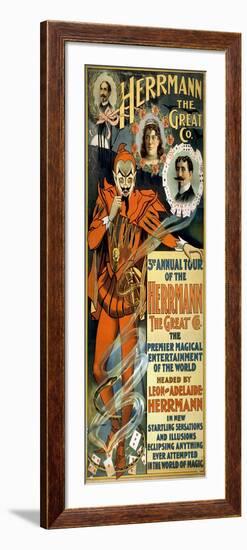 Leon and Adelaide Herrmann, French Magicians-Science Source-Framed Giclee Print