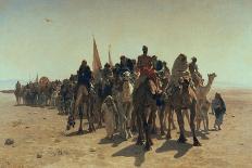 Pilgrims Going to Mecca (Pélerins Allant À La Mecque)-Leon-Auguste-Adolphe Belly-Framed Art Print