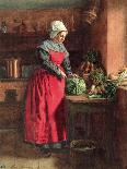 Cook with Red Apron, 1862-Leon Bonvin-Framed Giclee Print