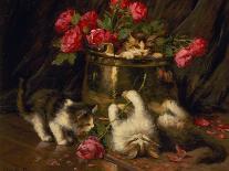 Playful Kittens-Leon-Charles Huber-Giclee Print