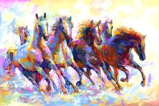 Wild Horses Running-Leon Devenice-Art Print