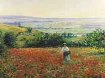 Woman in a Poppy Field-Leon Giran-max-Giclee Print