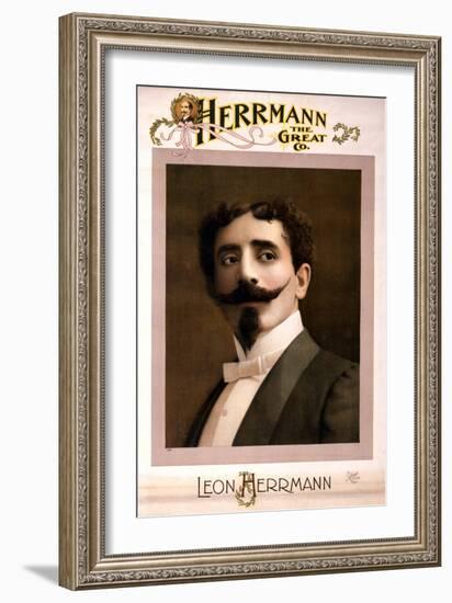 Leon Herrmann, French Magician-Science Source-Framed Giclee Print