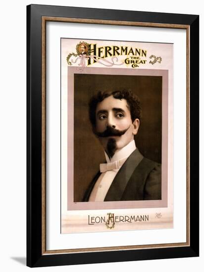 Leon Herrmann, French Magician-Science Source-Framed Giclee Print