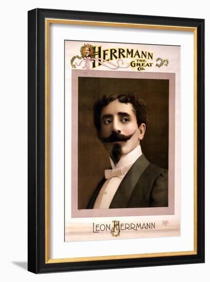 Leon Herrmann, French Magician-Science Source-Framed Giclee Print