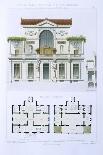 Parisian Suburban House and Plans-Leon Isabey-Framed Giclee Print