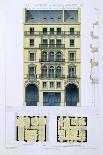Parisian Suburban House and Plans-Leon Isabey-Giclee Print