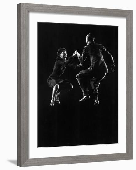 Leon James and Willa Mae Ricker Demonstrating a Step of the Lindy Hop-Gjon Mili-Framed Premium Photographic Print