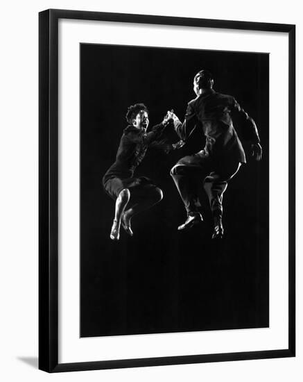 Leon James and Willa Mae Ricker Demonstrating a Step of the Lindy Hop-Gjon Mili-Framed Premium Photographic Print