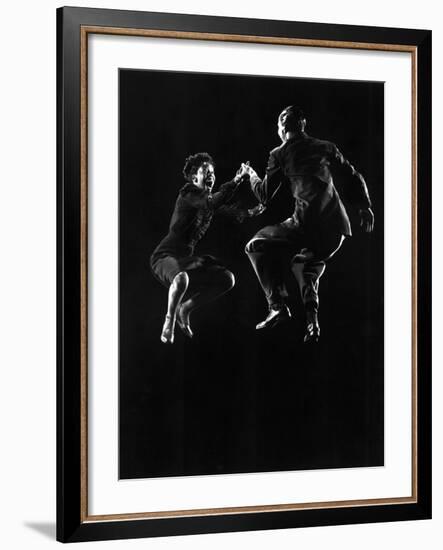 Leon James and Willa Mae Ricker Demonstrating a Step of the Lindy Hop-Gjon Mili-Framed Premium Photographic Print