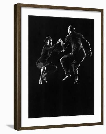 Leon James and Willa Mae Ricker Demonstrating a Step of the Lindy Hop-Gjon Mili-Framed Premium Photographic Print