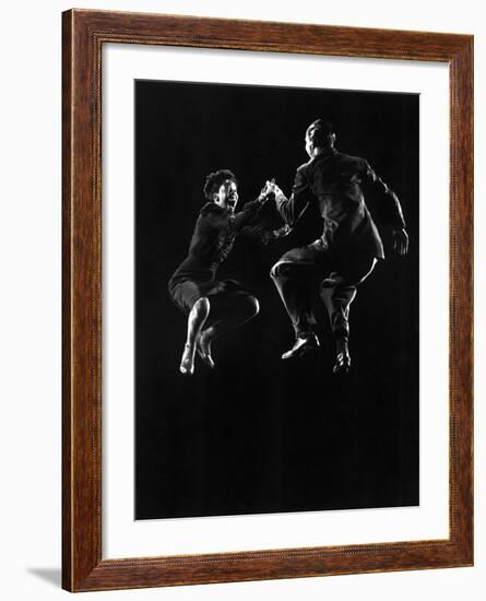 Leon James and Willa Mae Ricker Demonstrating a Step of the Lindy Hop-Gjon Mili-Framed Premium Photographic Print