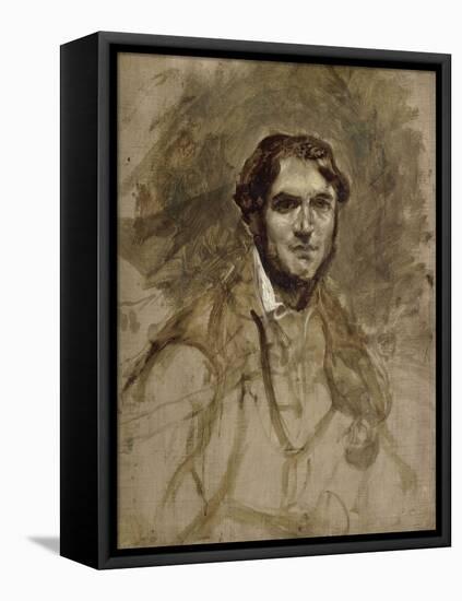Léon Riesener (1800-1878), peintre, cousin de l'artiste-Eugene Delacroix-Framed Premier Image Canvas