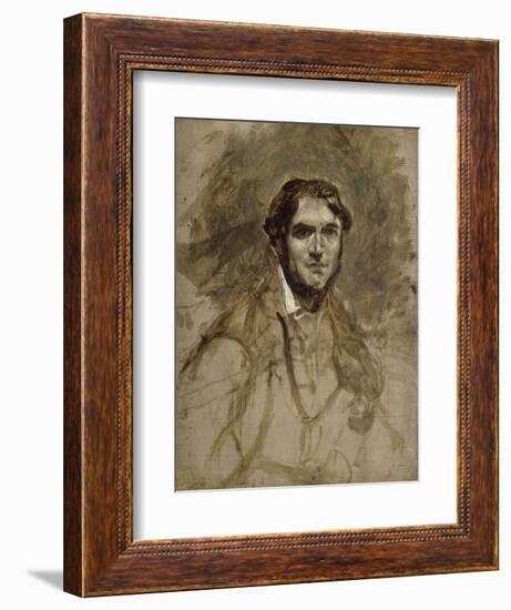 Léon Riesener (1800-1878), peintre, cousin de l'artiste-Eugene Delacroix-Framed Giclee Print