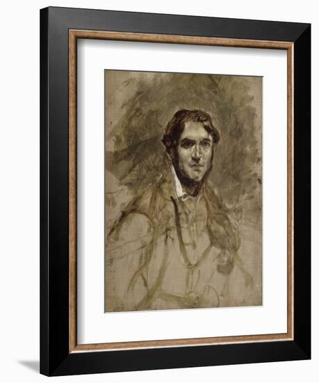 Léon Riesener (1800-1878), peintre, cousin de l'artiste-Eugene Delacroix-Framed Giclee Print