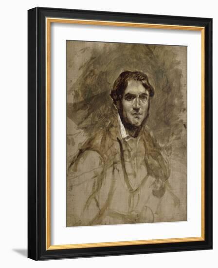 Léon Riesener (1800-1878), peintre, cousin de l'artiste-Eugene Delacroix-Framed Giclee Print